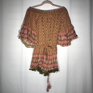 NWT Raga Romper, Off-shoulder Romper